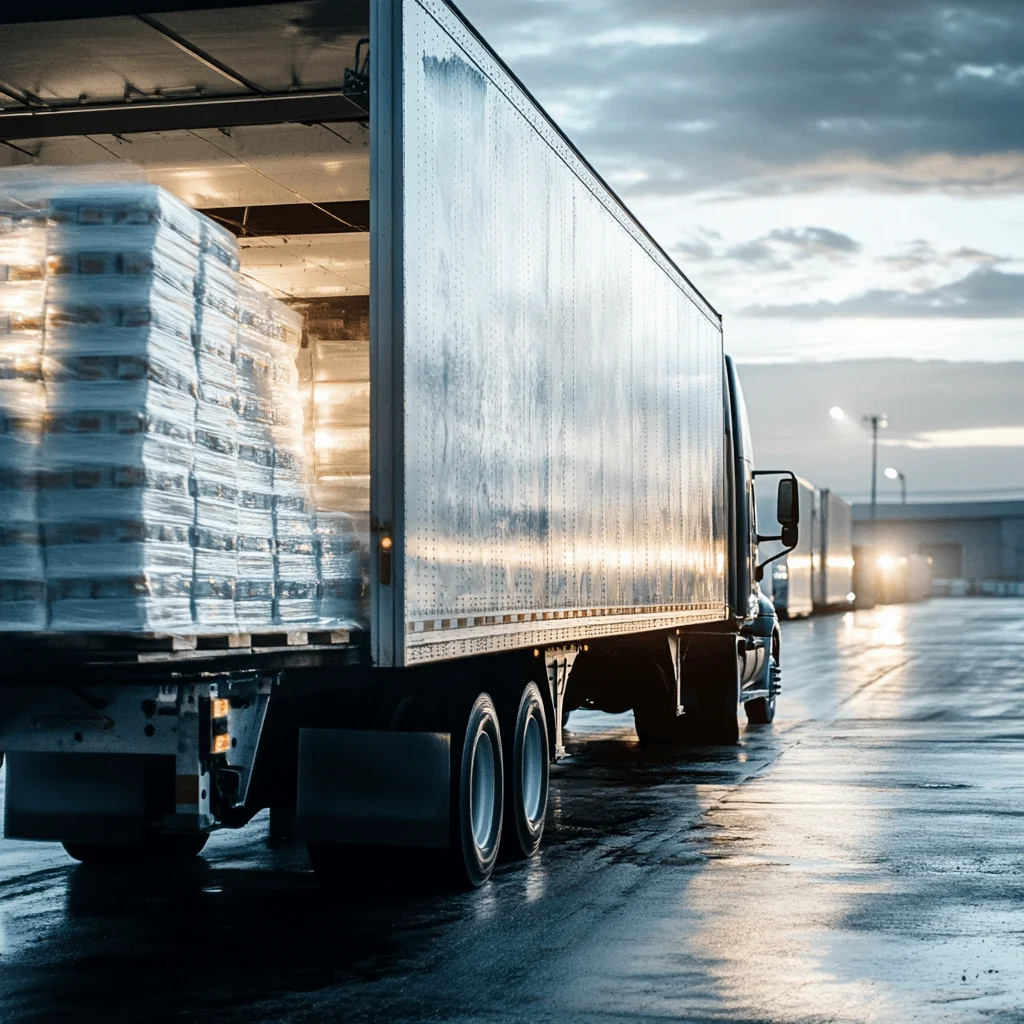 Refrigerated trailer at a loading facility
